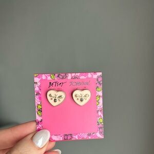 Betsey Johnson Pink Stud Earrings